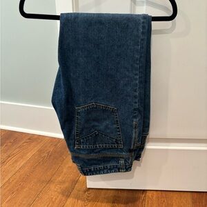 Mountain Khakis Blue Straight Jeans Flannel Lined